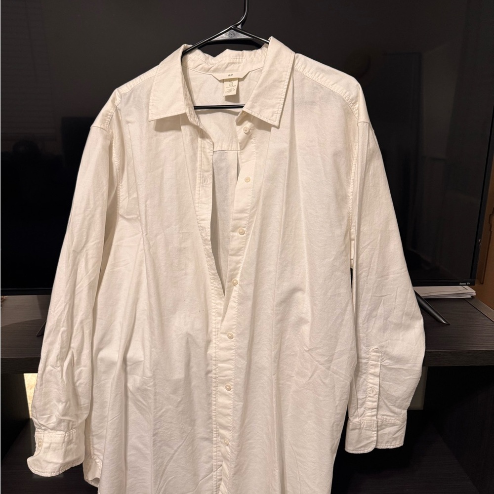 H&M Men's Cream Button Down Shirt